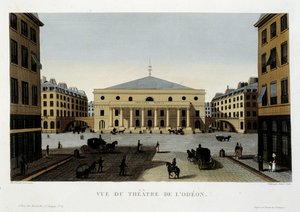 Uitzicht op het theater van de Odeon - in 
