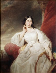 Portret van Maria Garcia genaamd de Malibran, in de rol van Desdemona (olie op doek)
