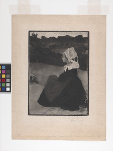 Zittende Bretonse Vrouw