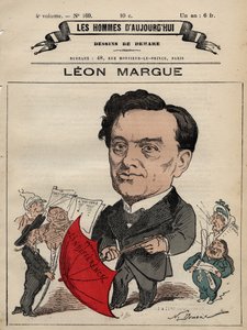 Cartoon van Guillaume Leon Margue 1828-1888 - uit 