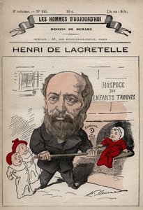 Cartoon van Henri de Lacretelle (1815-1899) Franse politicus, schrijver - uit 