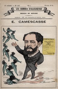 Cartoon van Jean Louis Ernest Camescasse (1838-1897) Advocaat, Franse politicus - uit 