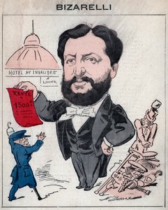 Louis Bizarelli Franse politicus (1836-1902) - Cartoon door Henri Demare in 