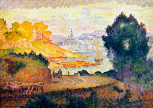 Een uitzicht op Menton, 1899-1900