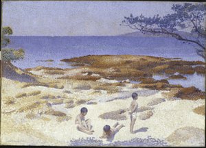 Strand bij Cabasson door Henri Edmond Cross