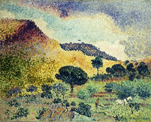 La Chaine des Maures, juni 1906-april 1907 door Henri Edmond Cross