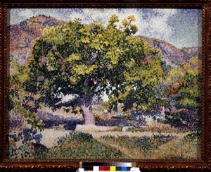 Bij mijn huis door Henri Edmond Cross