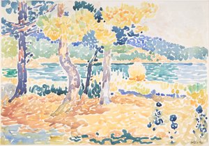 Pijnbomen aan de kust, n.d. door Henri Edmond Cross