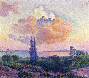 Roze wolken door Henri Edmond Cross