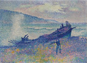 Schipbreuk, 1899 door Henri Edmond Cross