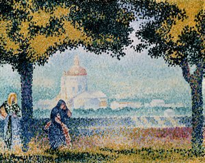 De Kerk van Santa Maria degli Angeli bij Assisi door Henri Edmond Cross