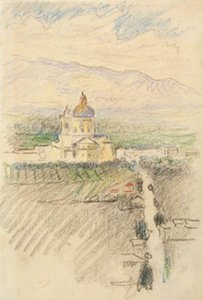 Uitzicht over Santa Maria degli Angeli nabij Assisi door Henri Edmond Cross