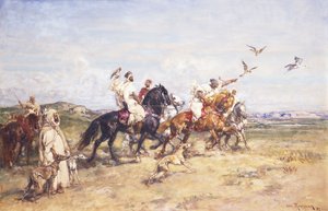 De Valkenjacht door Henri Emilien Rousseau