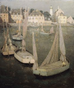 Bretonse Haven bij Maanlicht