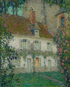 Het huis van de kunstenaar in Gerberoy door Henri Eugene Augustin Le Sidaner