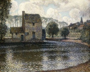De Grijze Windmolen door Henri Eugene Augustin Le Sidaner