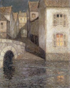 Het huis aan de rivier, Chartres door Henri Eugene Augustin Le Sidaner