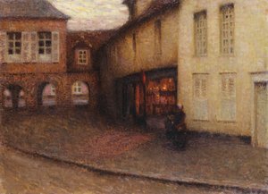 Het Kleine Winkeltje, Gerberoy, ca. 1906 door Henri Eugene Augustin Le Sidaner