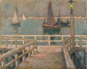 De Pier door Henri Eugene Augustin Le Sidaner
