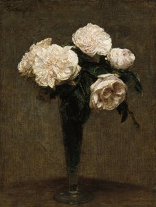 Rozen in een vaas door Henri Fantin-Latour