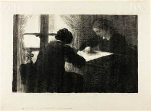 De Borduursters, tweede plaat door Henri Fantin-Latour