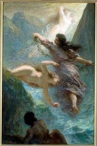 De meisjes van de Rijn. Pastel door Henri Fantin Latour (Fantin-Latour) door Ignace Henri Jean Fantin Latour