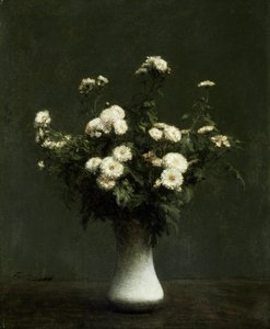 Vaas met chrysanten