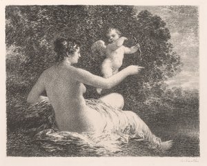 Venus en Cupido door Henri Fantin-Latour