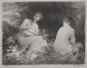 Baden door Ignace Henri Jean Fantin Latour