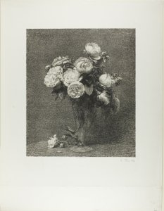 Boeket rozen door Henri Fantin Latour