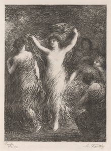 Dansen door Ignace Henri Jean Fantin Latour