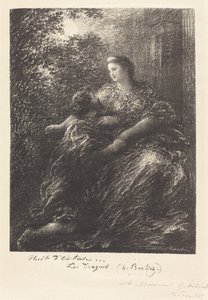 Duet uit "De Trojanen" (6e plaat) door Ignace Henri Jean Fantin Latour