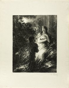 Duet van de Trojanen, vijfde plaat door Ignace Henri Jean Fantin Latour