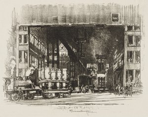 Engels Oorlogswerk: De Urnen, Grote Granaten Gieten door Ignace Henri Jean Fantin Latour