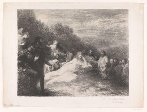 Faust en Mephisto zien Helena van Troje door Ignace Henri Jean Fantin Latour
