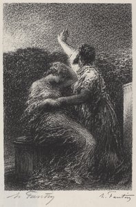De Magiër Balthazar en Fatime door Ignace Henri Jean Fantin Latour