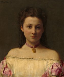 Mademoiselle de Fitz-James door Ignace Henri Jean Fantin Latour