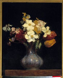 Narcissen en tulpen door Ignace Henri Jean Fantin Latour