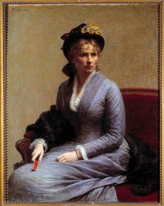 Portret van Charlotte Dubourg (1850-1921) Zij is de zus van de vrouw van de kunstenaar