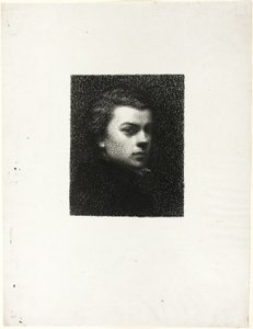 Portret van de kunstenaar op zeventienjarige leeftijd door Ignace Henri Jean Fantin Latour