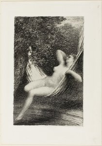 Sara de Badster door Ignace Henri Jean Fantin Latour