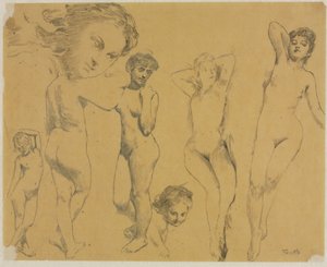 Studies van vrouwelijke naakten