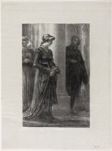 De Meistersingers van Neurenberg, Act I: Walther en Eva Ontmoeten Elkaar door Ignace Henri Jean Fantin Latour
