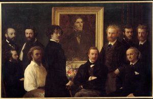 Hulde aan Eugène Delacroix door Ignace Henri Jean Fantin Latour