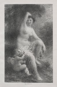 Venus en Cupido door Ignace Henri Jean Fantin Latour