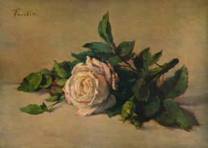 Witte Roos, ca. 1863, 1938 door Ignace Henri Jean Fantin Latour