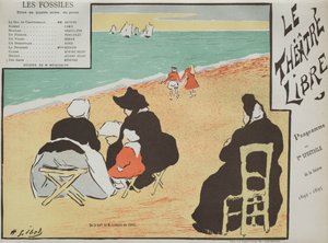 Les Fossiles Programma van Théâtre Libre, 1892 door Henri Gabriel Ibels