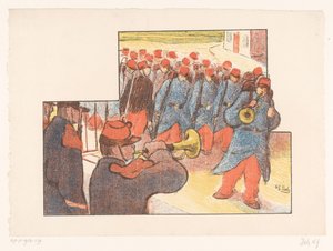 Militaire parade door Henri Gabriel Ibels