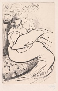 Zittende vrouw, ca. 1895-1900 door Henri Gabriel Ibels