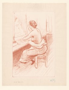 Vrouw aan haar toilet door Henri Gabriel Ibels